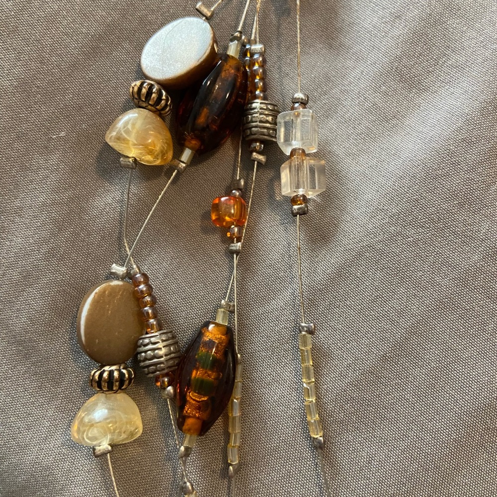 Chicos Beaded Necklace - Warm Tones - Picture 5 of 6